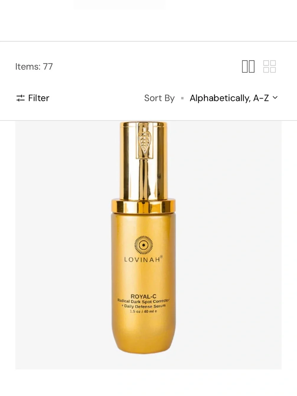 Lovinah Royal-C & Immortal Duo Serum Set — Gold & Black